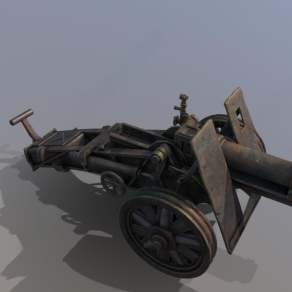 工业风火炮3D模型下载